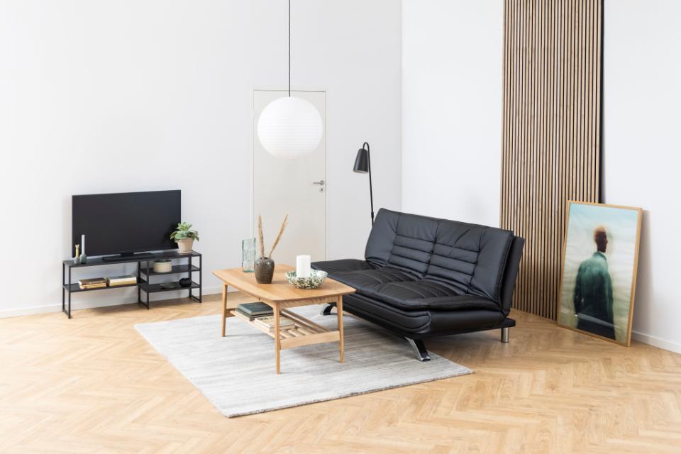 Emma Large Oak Coffee Table With Shelf and Drawer 130x70cm