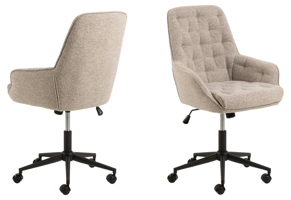 Erik Comfort Fabric Home Office Desk Chair With Armrests, Brake Castors, Gas lift And Swivel