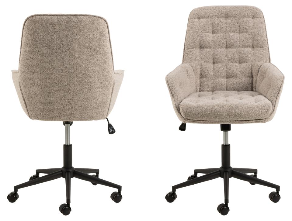 Erik Comfort Fabric Home Office Desk Chair With Armrests, Brake Castors, Gas lift And Swivel