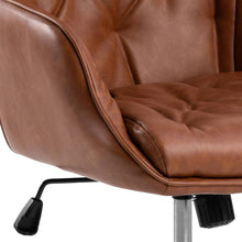 Load image into Gallery viewer, Erik Faux Leather Home Office Desk Chair With Armrests, Brake Castors, Gas lift And Swivel
