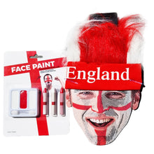 Load image into Gallery viewer, England Headband &amp; Face Paints St George Flag Fun Novelty Make Up Supporter Costume Set
