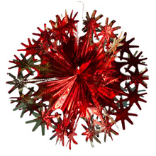 Load image into Gallery viewer, Red Gold Foil Christmas Decorations Hanging Garland Xmas Decs Choose From 7 Designs
