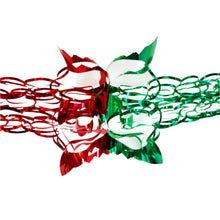 Load image into Gallery viewer, Red Green Foil Christmas Decorations Hanging Garland Xmas Decs Choose From 7 Designs
