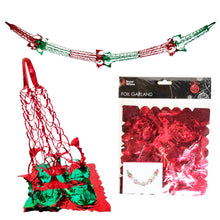 Load image into Gallery viewer, Red Green Foil Christmas Decorations Hanging Garland Xmas Decs Choose From 7 Designs
