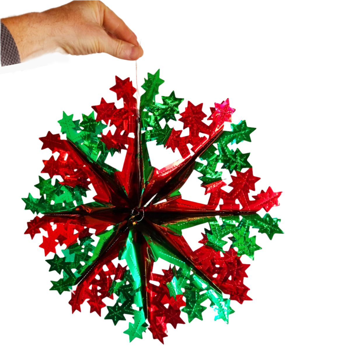 Red Green Foil Christmas Decorations Hanging Garland Xmas Decs Choose From 7 Designs