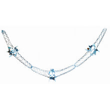 Load image into Gallery viewer, Blue Silver Foil Christmas Decorations Hanging Garland Xmas Decs Choose From 7 Designs
