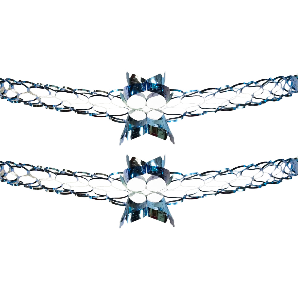 Blue Silver Foil Christmas Decorations Hanging Garland Xmas Decs Choose From 7 Designs