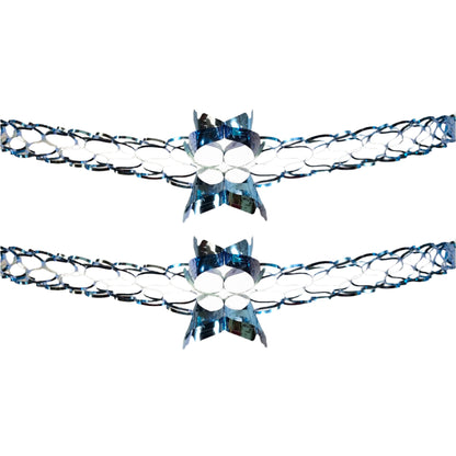 Blue Silver Foil Christmas Decorations Hanging Garland Xmas Decs Choose From 7 Designs