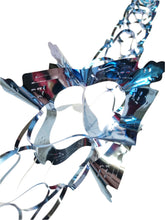 Load image into Gallery viewer, Blue Silver Foil Christmas Decorations Hanging Garland Xmas Decs Choose From 7 Designs

