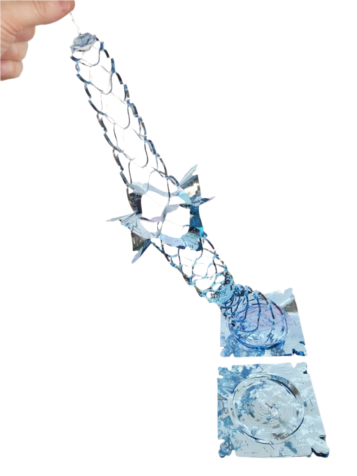 Blue Silver Foil Christmas Decorations Hanging Garland Xmas Decs Choose From 7 Designs