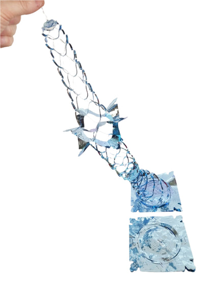 Blue Silver Foil Christmas Decorations Hanging Garland Xmas Decs Choose From 7 Designs