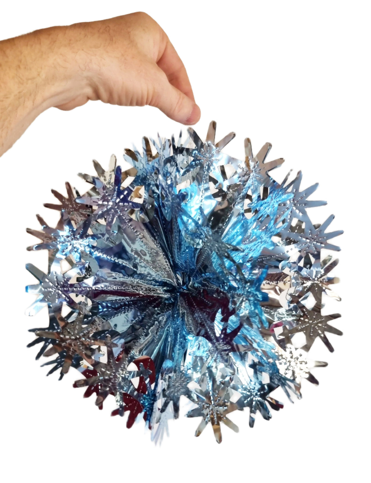 Blue Silver Foil Christmas Decorations Hanging Garland Xmas Decs Choose From 7 Designs