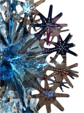 Load image into Gallery viewer, Blue Silver Foil Christmas Decorations Hanging Garland Xmas Decs Choose From 7 Designs
