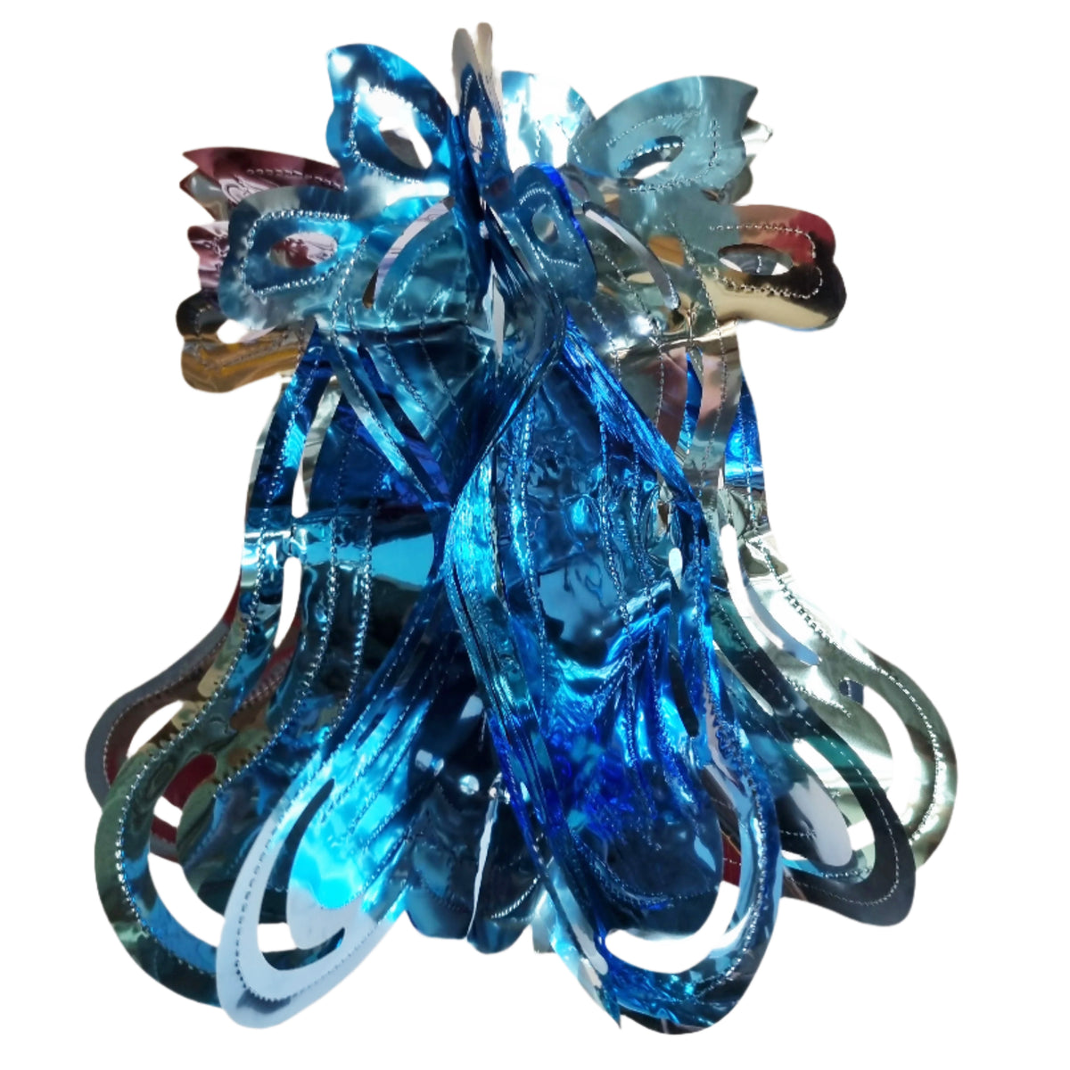 Blue Silver Foil Christmas Decorations Hanging Garland Xmas Decs Choose From 7 Designs