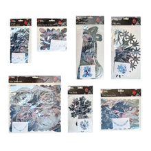 Load image into Gallery viewer, Blue Silver Foil Christmas Decorations Hanging Garland Xmas Decs Choose From 7 Designs
