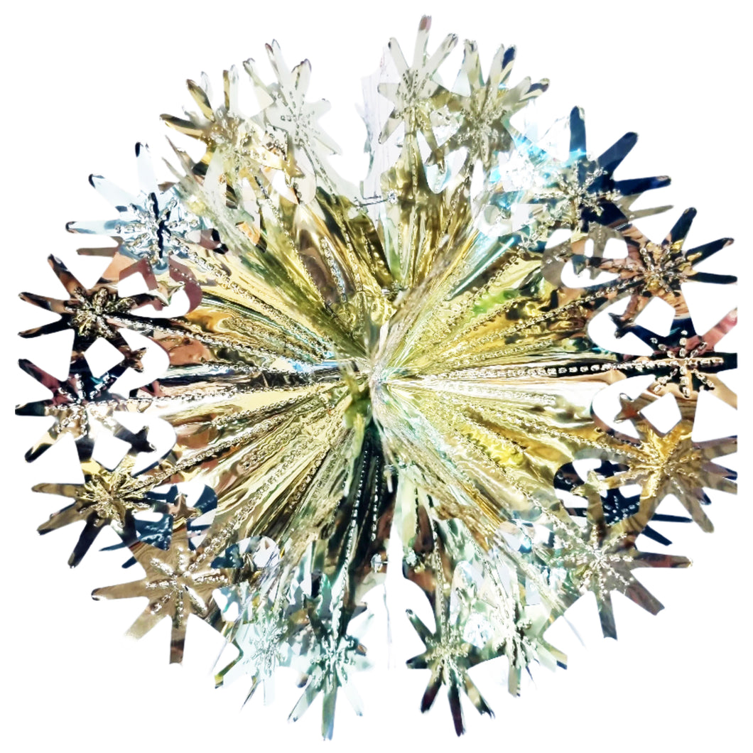Gold Foil Christmas Decorations Hanging Garland Xmas Decs Choose From 7 Designs