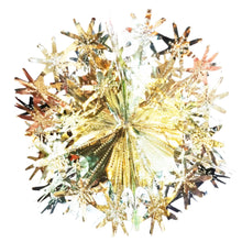 Load image into Gallery viewer, Gold Foil Christmas Decorations Hanging Garland Xmas Decs Choose From 7 Designs
