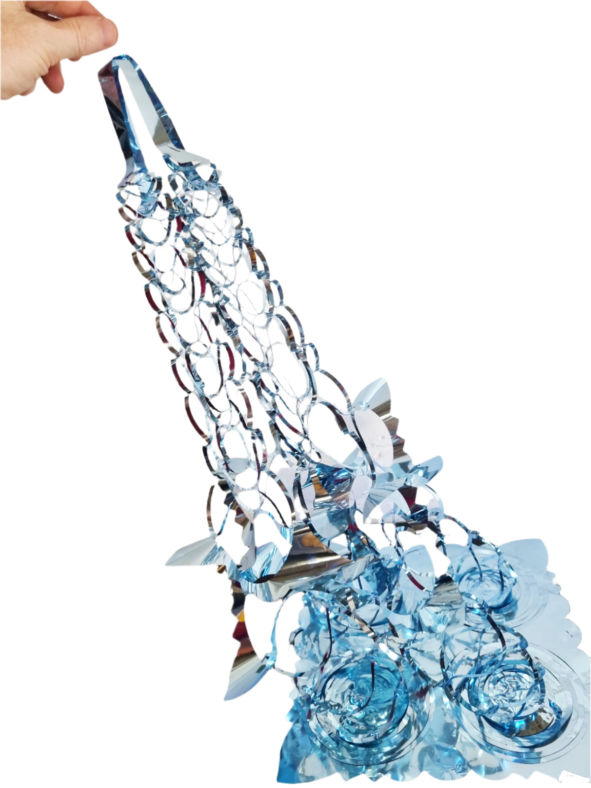 Blue Silver Foil Christmas Decorations Hanging Garland Xmas Decs Choose From 7 Designs