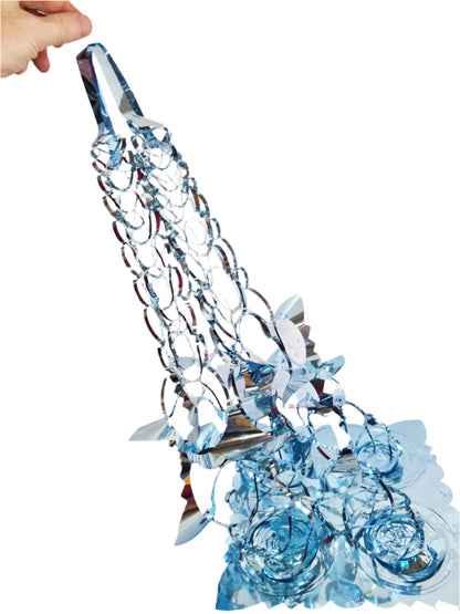 Blue Silver Foil Christmas Decorations Hanging Garland Xmas Decs Choose From 7 Designs