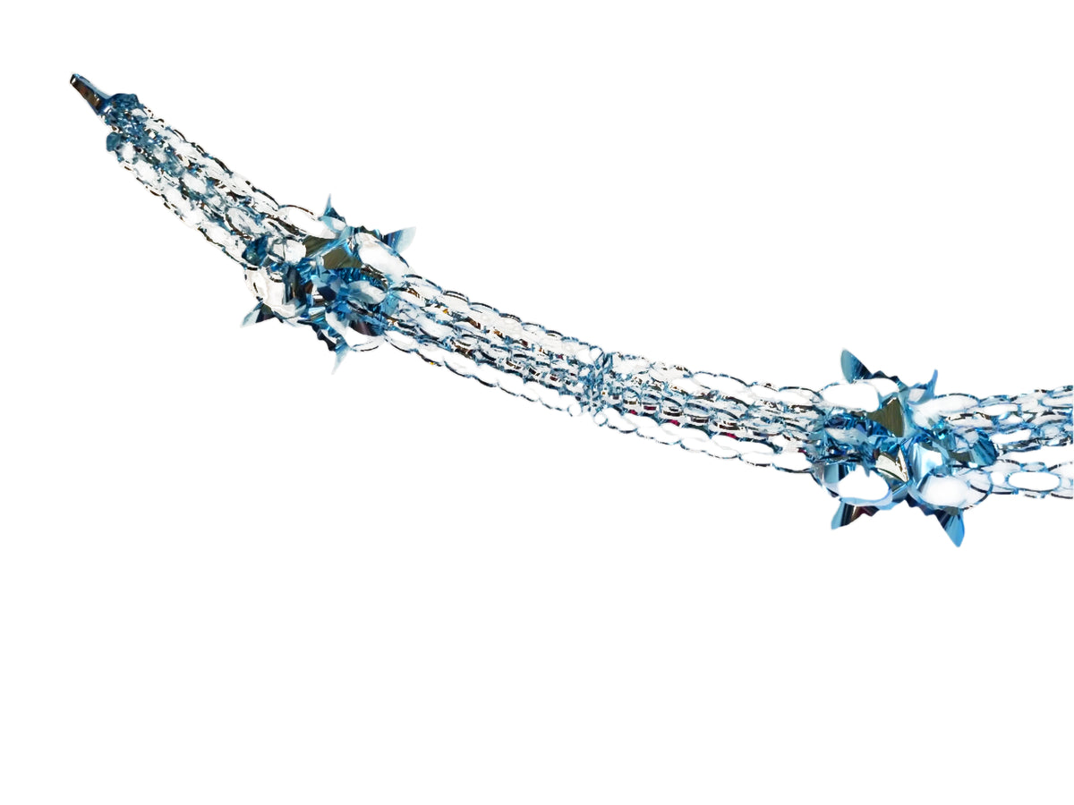 Blue Silver Foil Christmas Decorations Hanging Garland Xmas Decs Choose From 7 Designs