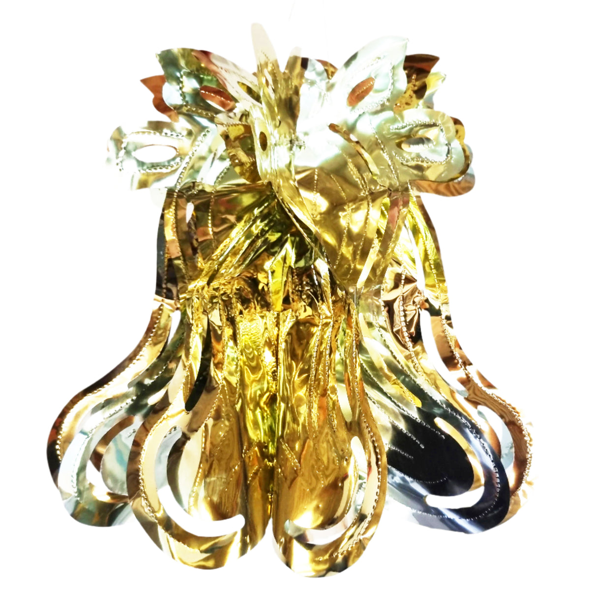Gold Foil Christmas Decorations Hanging Garland Xmas Decs Choose From 7 Designs