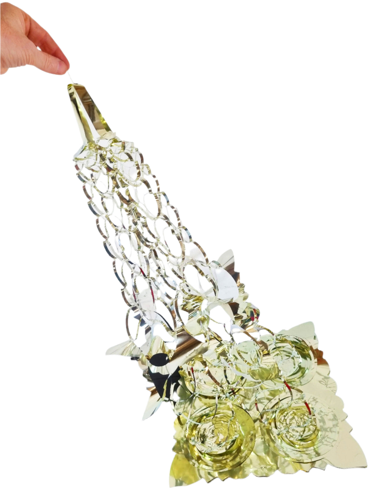 Gold Foil Christmas Decorations Hanging Garland Xmas Decs Choose From 7 Designs