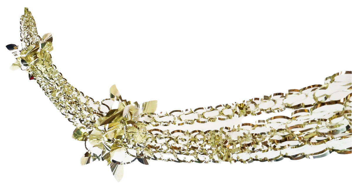Gold Foil Christmas Decorations Hanging Garland Xmas Decs Choose From 7 Designs
