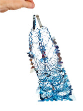 Load image into Gallery viewer, Blue Silver Foil Christmas Decorations Hanging Garland Xmas Decs Choose From 7 Designs
