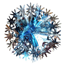 Load image into Gallery viewer, Blue Silver Foil Christmas Decorations Hanging Garland Xmas Decs Choose From 7 Designs
