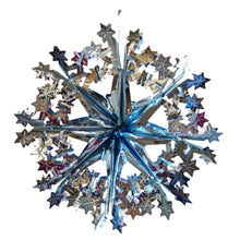 Load image into Gallery viewer, Blue Silver Foil Christmas Decorations Hanging Garland Xmas Decs Choose From 7 Designs
