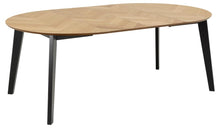 Load image into Gallery viewer, Georgetown Extending Oak Herringbone Rectangle Dining Table Round Oval 120/198x74.5 cm

