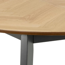 Load image into Gallery viewer, Georgetown Extending Oak Herringbone Rectangle Dining Table Round Oval 120/198x74.5 cm
