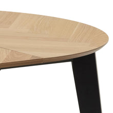 Load image into Gallery viewer, Georgetown Extending Oak Herringbone Rectangle Dining Table Round Oval 120/198x74.5 cm
