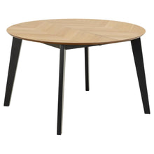 Load image into Gallery viewer, Georgetown Extending Oak Herringbone Rectangle Dining Table Round Oval 120/198x74.5 cm

