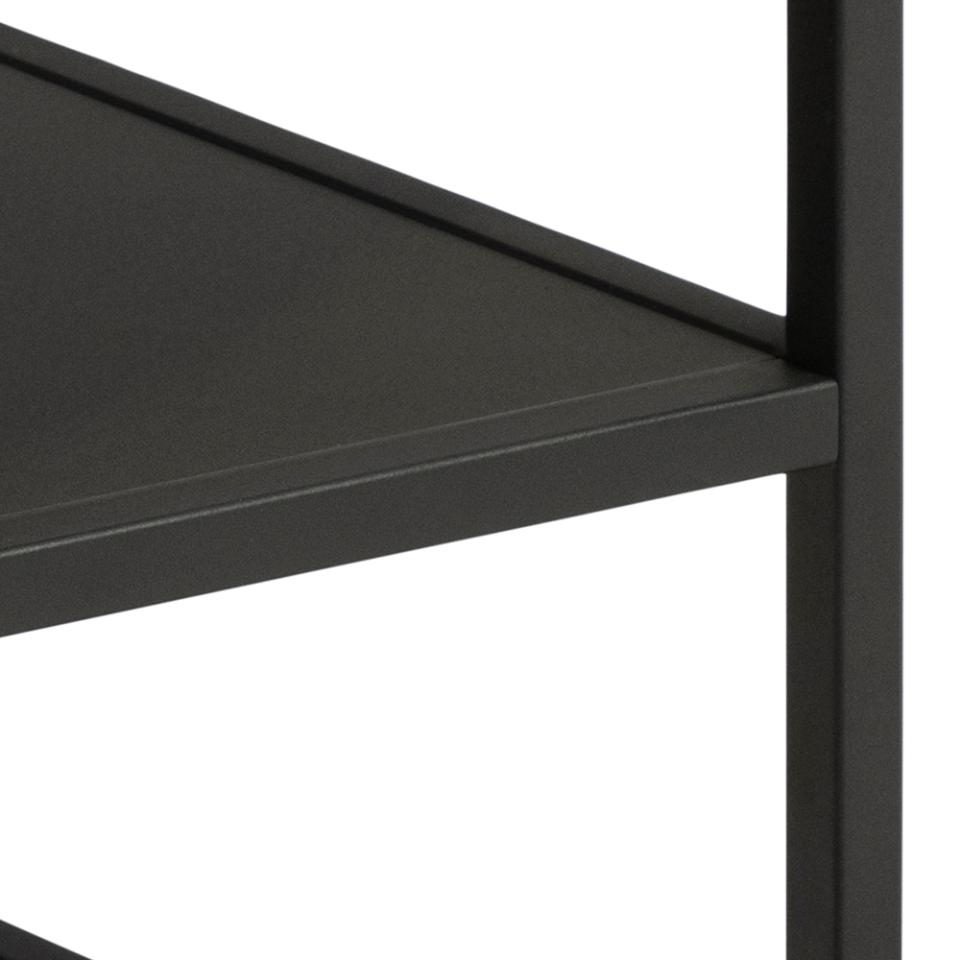 Gila Square Coffee Table With Black Shelf 55x55x42cm