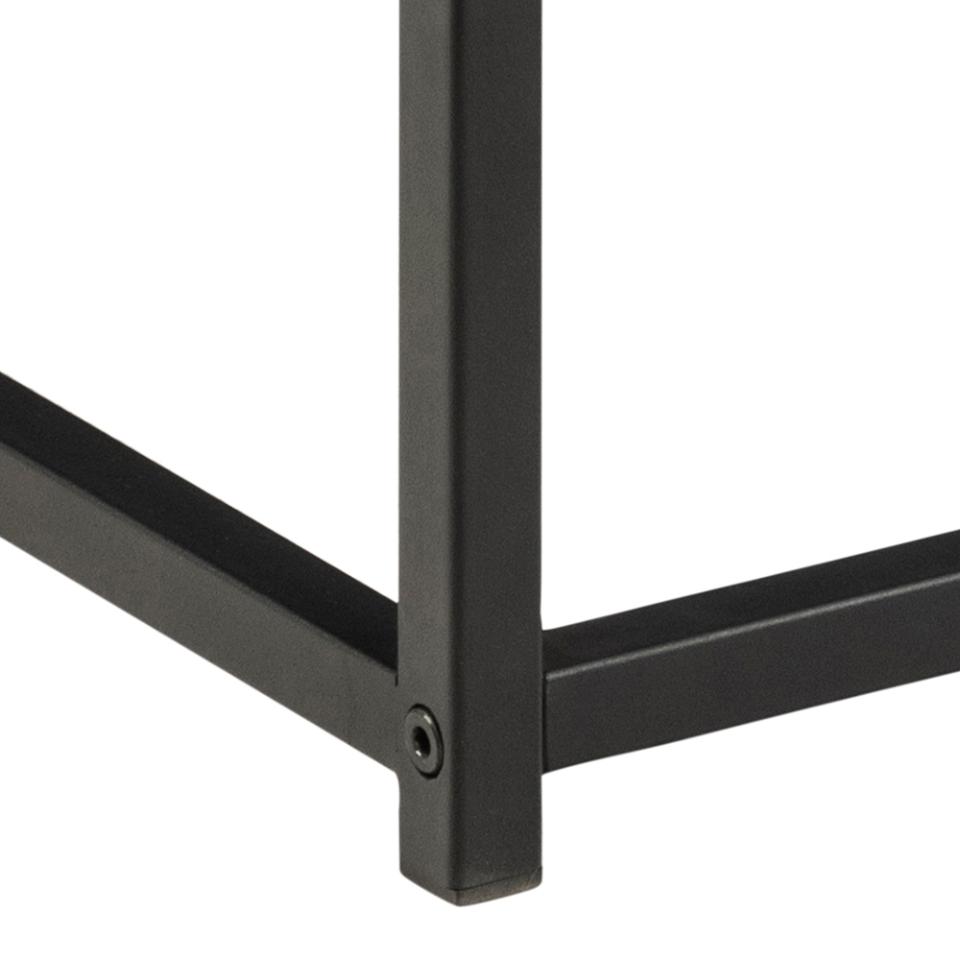 Gila Square Coffee Table With Black Shelf 55x55x42cm