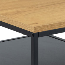 Load image into Gallery viewer, Gila Rectangle Coffee Table With Black Shelf And Metal Base 90 x 60cm
