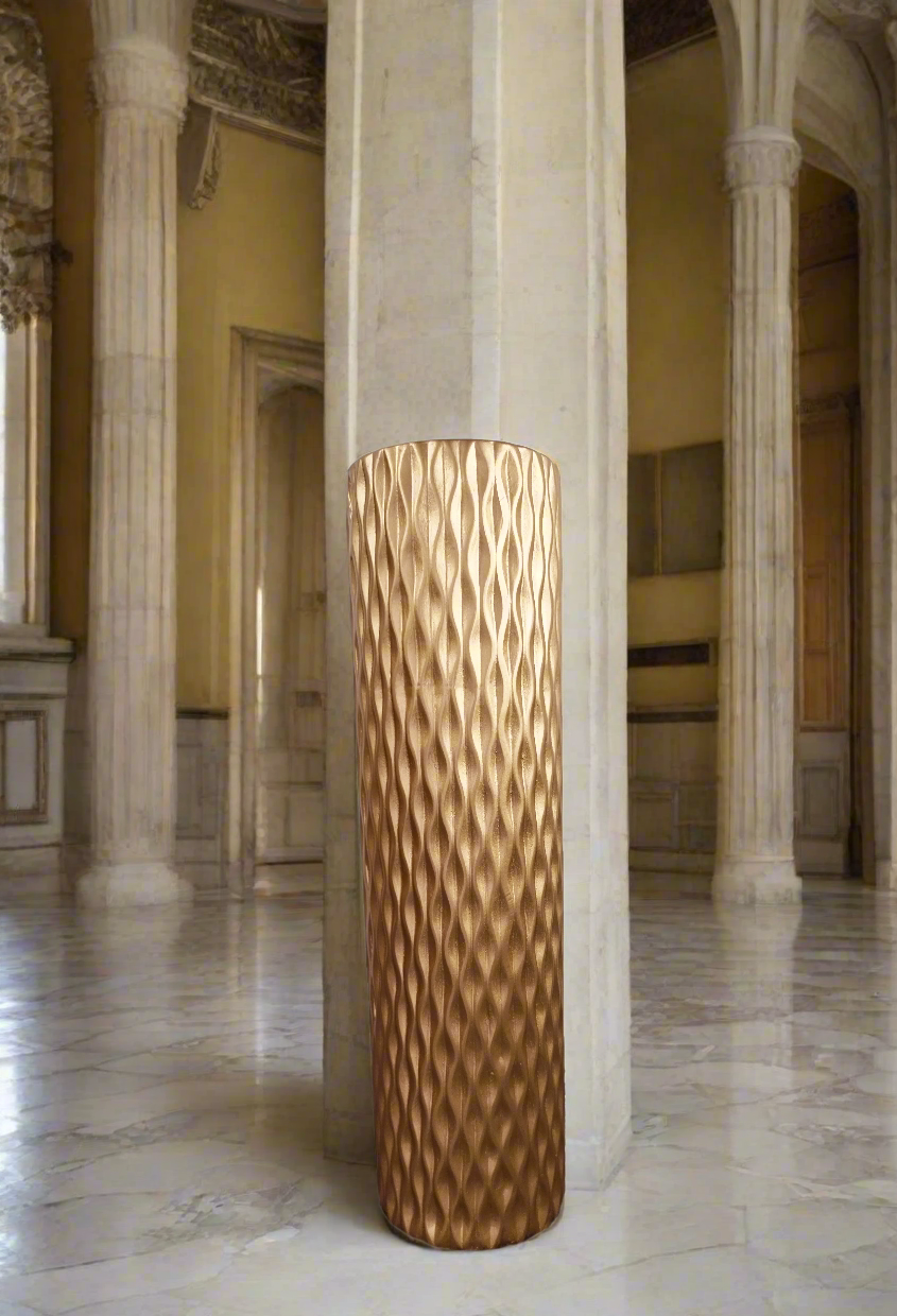 Large Gold Ceramic Floor Vase 60cm Home Decor
