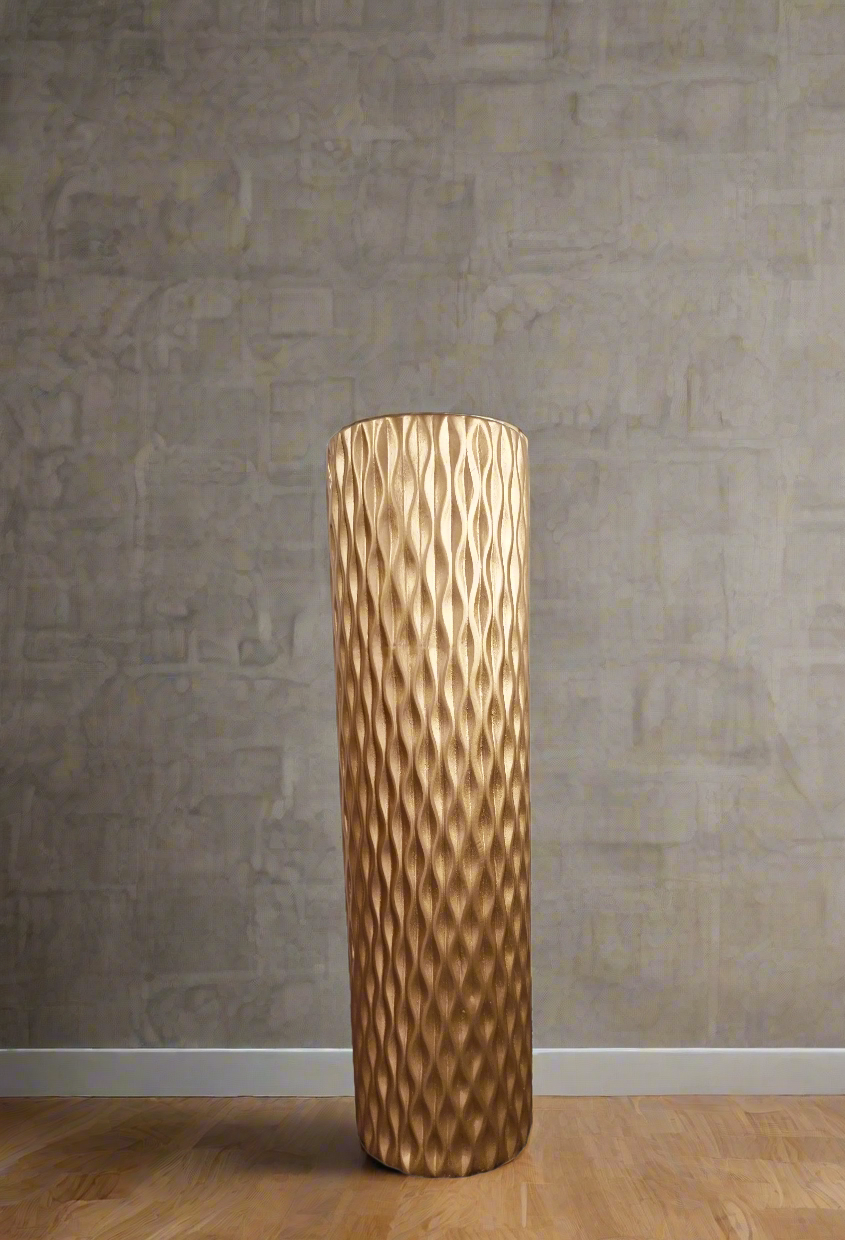 Large Gold Ceramic Floor Vase 60cm Home Decor