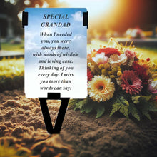 Load image into Gallery viewer, Grandad Laminated Memorial Funeral Grave Card With Special Message
