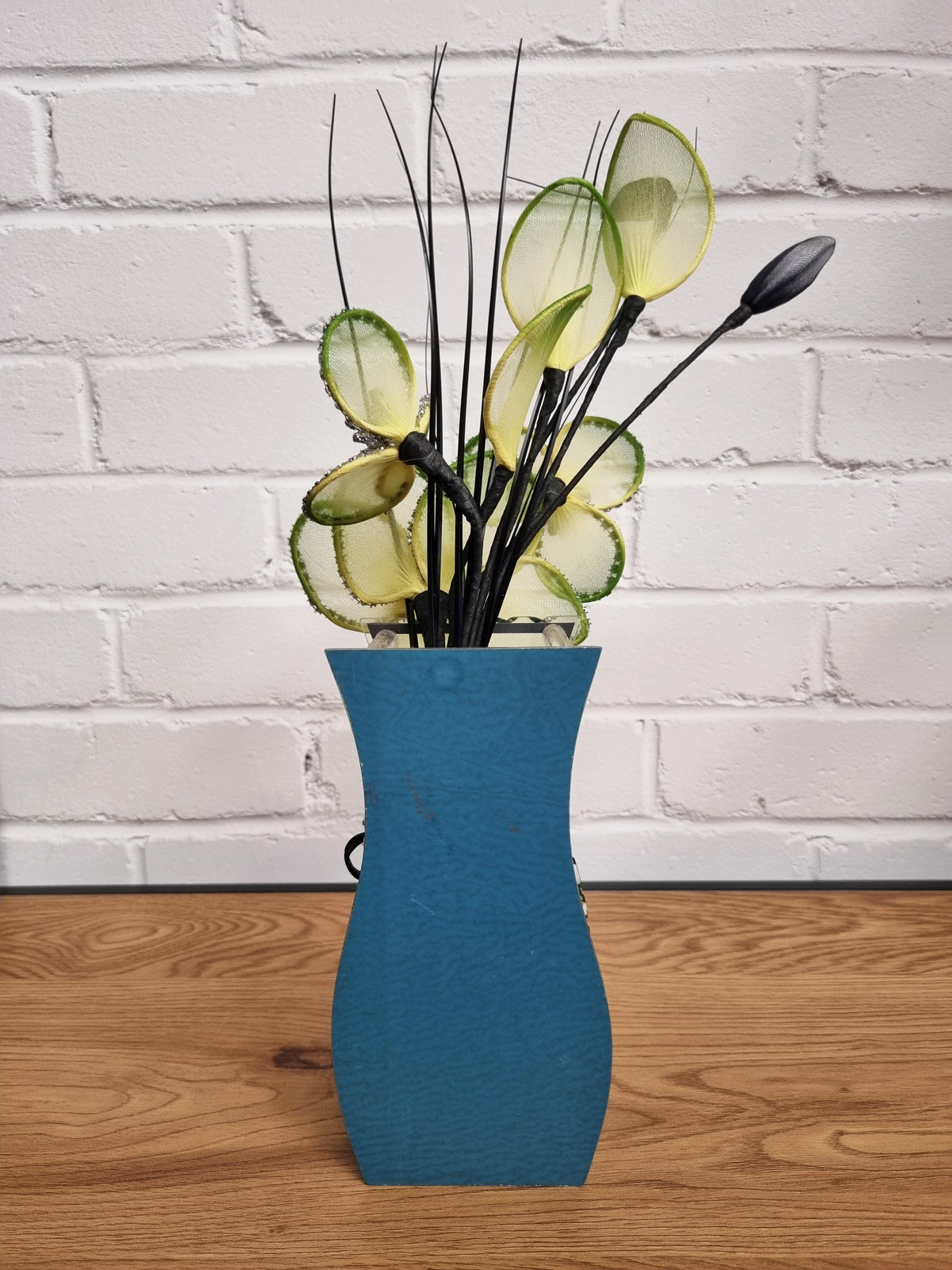Gossamer Nylon Flower In A Mirrored Vase With Stunning Detail