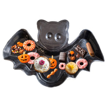 Load image into Gallery viewer, Bat Shaped Plastic Sweetie Tray Candy Dish for Halloween Parties or Trick or Treating
