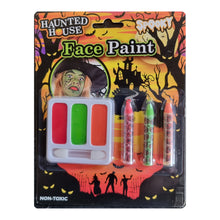 Load image into Gallery viewer, Halloween Face Paints  Fun Novelty Make Up Monster or Witch and more Costume Face Painting kit
