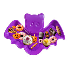 Load image into Gallery viewer, Bat Shaped Plastic Sweetie Tray Candy Dish for Halloween Parties or Trick or Treating
