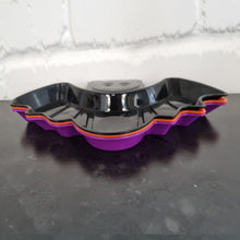 Load image into Gallery viewer, Bat Shaped Plastic Sweetie Tray Candy Dish for Halloween Parties or Trick or Treating
