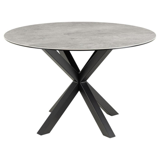 Heaven Round Dining Table 119cm Grey With Solid Metal Base