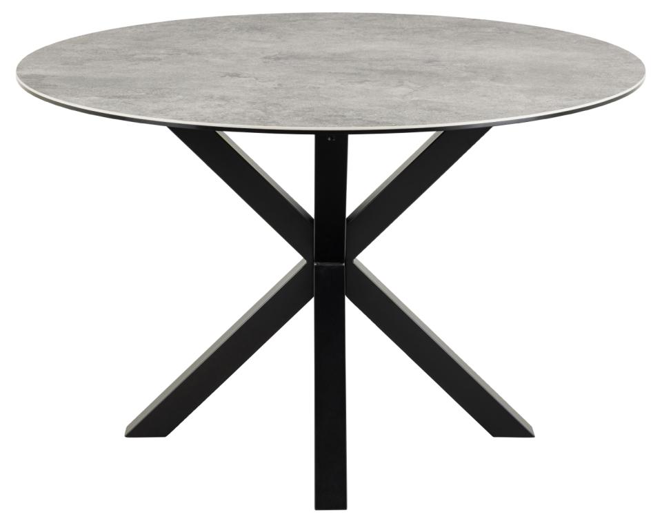 Heaven Round Dining Table 119cm Grey With Solid Metal Base