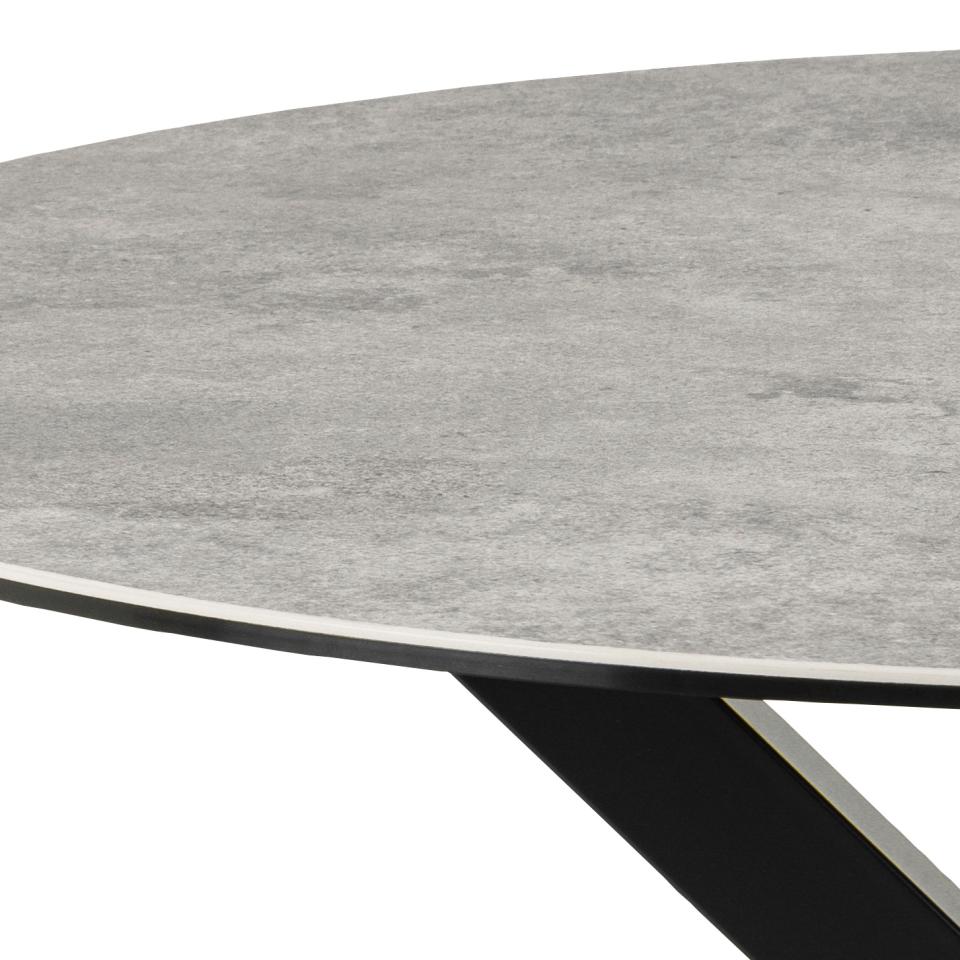Heaven Round Dining Table 119cm Grey With Solid Metal Base