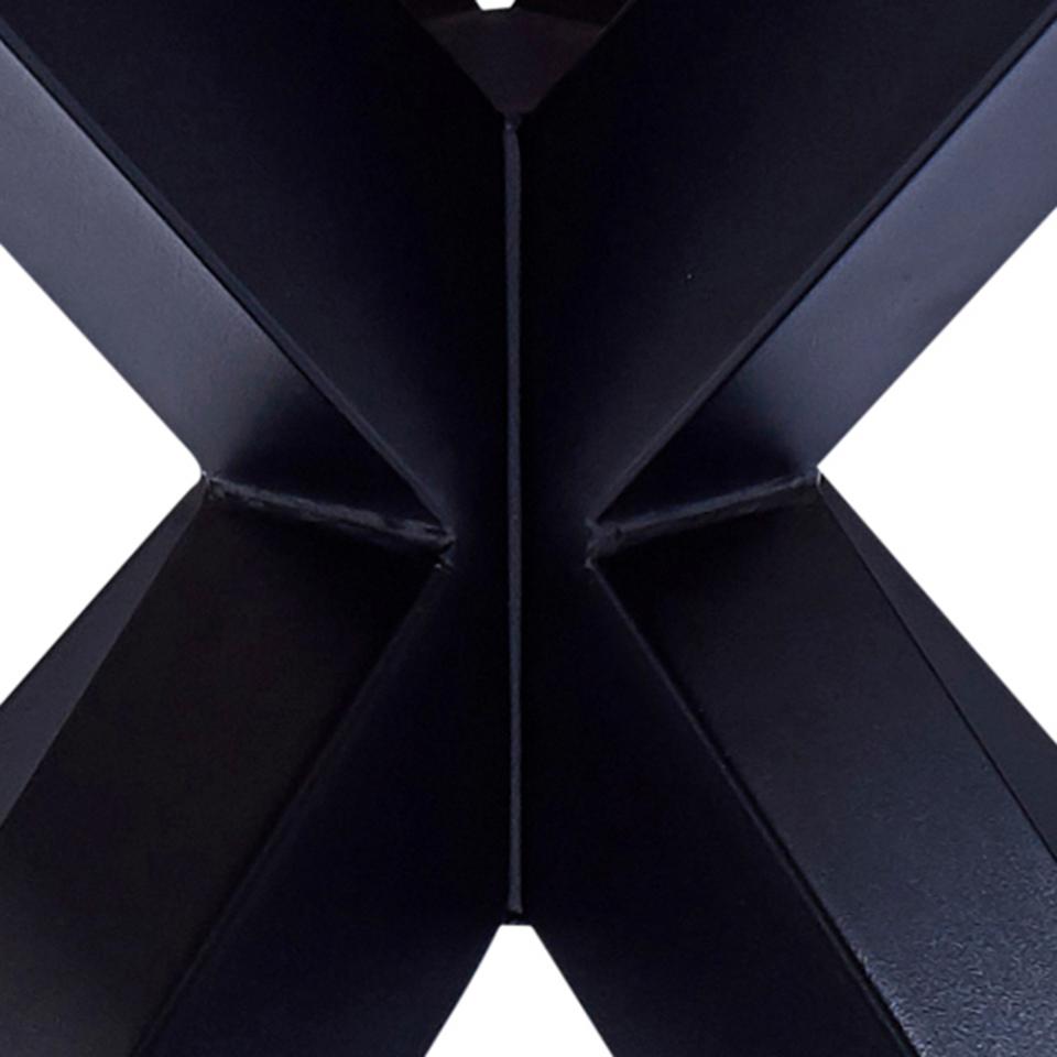 Heaven Round Lavish Marble Dining Table 110cm White Top With Solid Powder Coated Black Metal Base