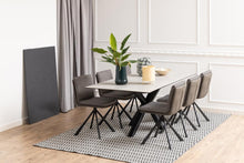 Load image into Gallery viewer, Heaven Large Grey Ceramic Rectangle Dining Table With Solid Metal Base 6/8 Seat 200x100x75.5
